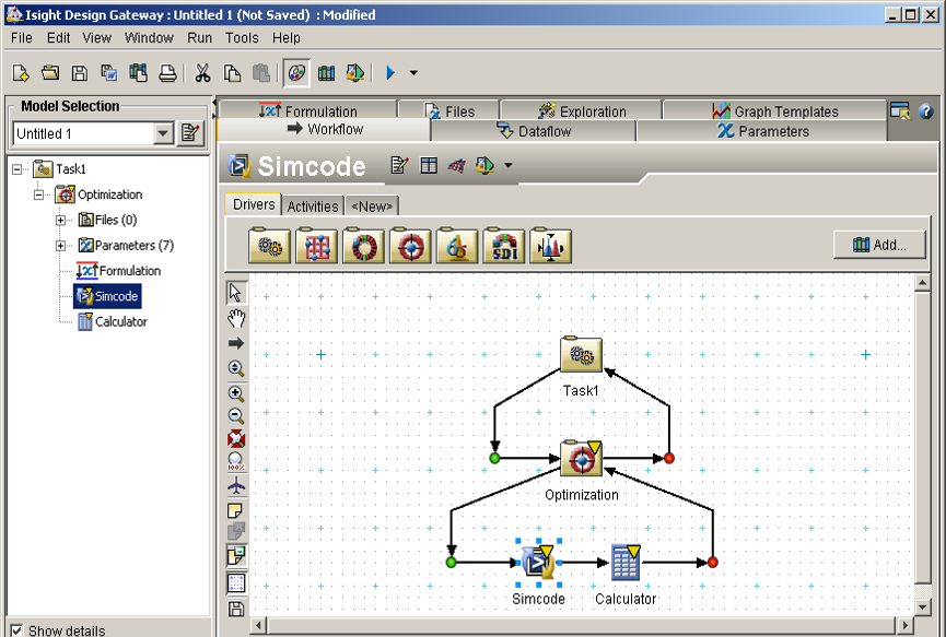 Isight Design gateway screenshot